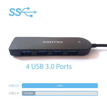 Qontek SuperSpeed USB Hub with Power Input Port - Image 3